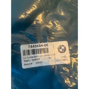 BMW X3 OEM 4 Piece Floor Mat Set 2018-2024 Anthracite Black LHD 7445684-06 NEW